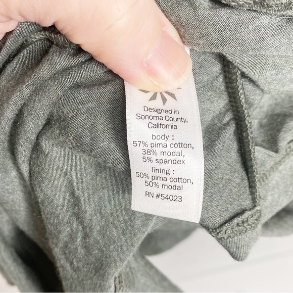 Athleta Seeker Tee Ruched Tulip Dress Size M Green Modal - Picture 5 of 7